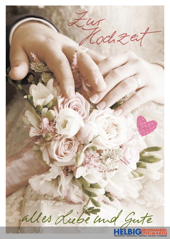 Glückwunschkarte Hochzeit "...alles Liebe und Gute"01054A
