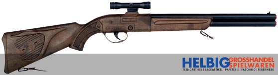 Kinder Spielzeug Gewehr 60cm Slim Gun Fasching Karneval Doppelschuss 