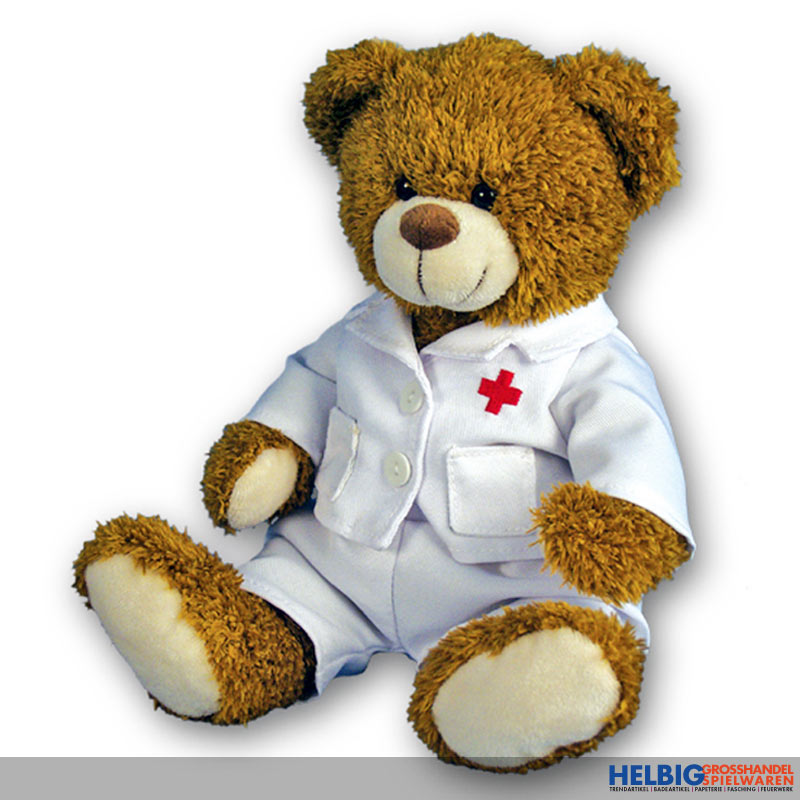 Plüsch-Bär "Doktor-Bär" Krankenpfleger Teddy ca 30 cm von Sunkid 