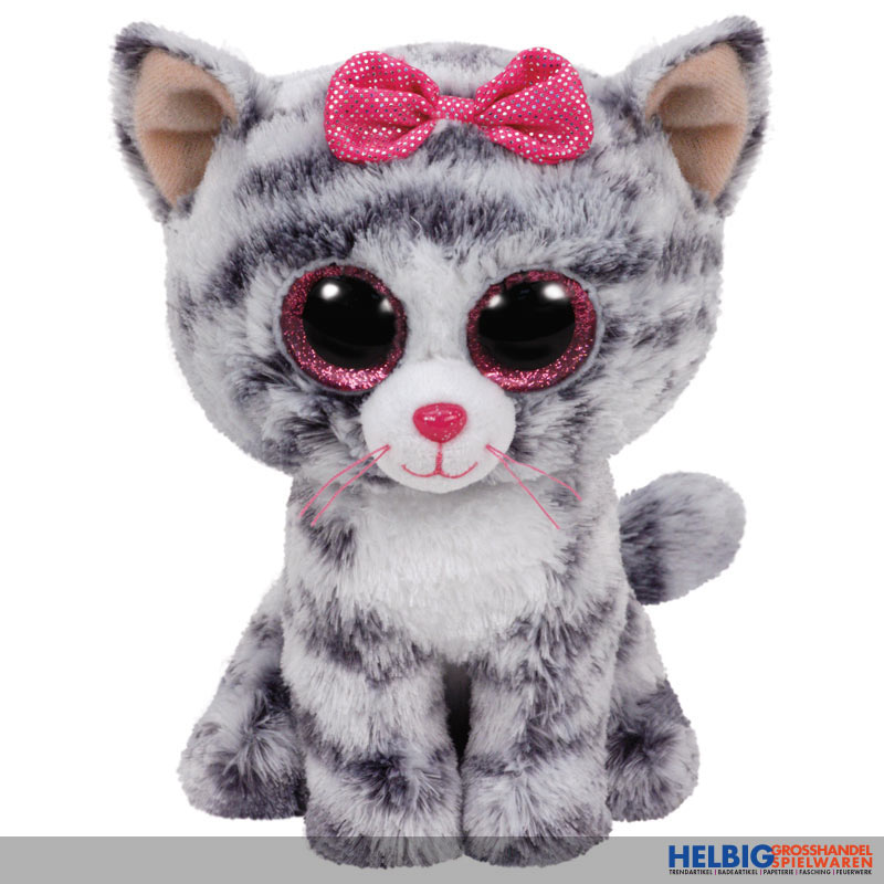 TY Beanie Boos 15cm Glubschi Yang Katze Schwarz Weiß Stofftier Plüschtier 