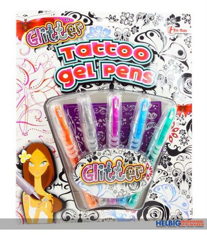 Tattoo GelStifte / Gel Pens "Glitter"45620