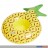 Aufblasbarer Getränkehalter "Ananas Frucht" 19 cm