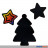 Kratz-Sticker "Winter/Xmas" m. Regenbogenfolie - 2-sort.