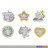 50er Mini-Sticker-Set "Believe in Caticorns"