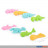 Gummi-Schuß-Tiere "Dinos & Meerestiere" 4er Set - sort.