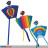 Flugspiel "Mini-Taschendrache / Pocket-Kite" 3-sort.