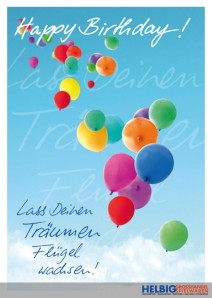 Glückwunschkarte Geburtstag "Luftballons"
