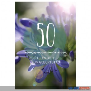 Glückwunschkarte 50. Geburtstag "Alles Gute zum Geburtstag"