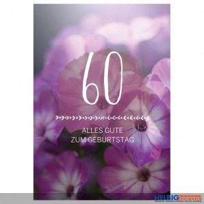 Glückwunschkarte 60. Geburtstag "Alles Gute zum Geburtstag"