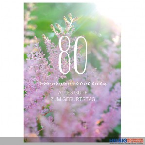 Glückwunschkarte 80. Geburtstag "Alles Gute zum Geburtstag"