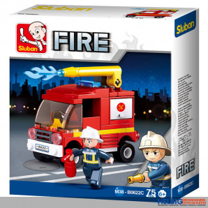 Steckbausteine-Sortiment "Feuerwehr / Fire" 3-sort.