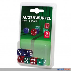 6er Set "Augenwürfel - bunt"