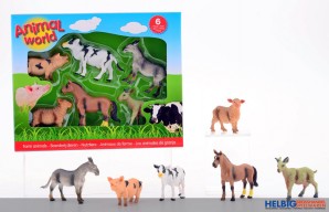 Bauernhof-Tiere-Set "Animal World" - 6-tlg.