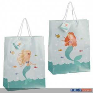 Geschenktüte kl. "Meerjungfrau / Mermaid" 2-sort.