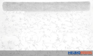 Dekorations-Stoff "Organza" silber - 500 x 36 cm