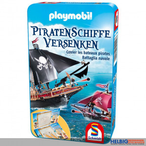 Playmobil-Spiel "Piratenschiffe versenken" in Metallbox
