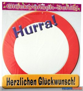 Glückwunsch-Schild - ohne Eindruck