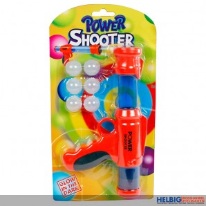 Power Shooter Pistole "Glow in the Dark Ball Launcher" sort.