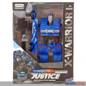 Polizei Transformer-Roboter "Justice X-Warrior" 13 cm sort.