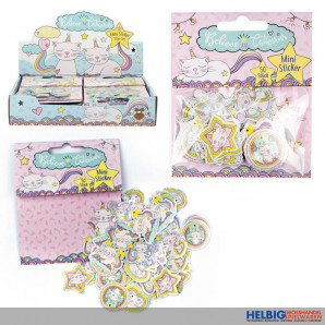 50er Mini-Sticker-Set "Believe in Caticorns"