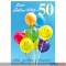 Glückwunschkarte 50. Geburtstag "Alle guten Wünsche"