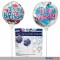 Selbstaufblasender Folienballon "Happy Birthday"2er Set