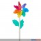 Windrad / Windmühle "Flower bunt" inkl. Holzstab - 30 cm
