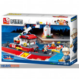Steckbausteine-Set "Feuerwehr/Fire" Feuerwehr-Boot - 41 cm