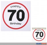 20er Pack Papier-Servietten "Happy Birthday - 70" 3-lagig