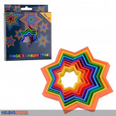 3D Fidget Regenbogen-Stern "Magic Rainbow Star" - sort.