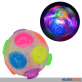 Spring-Ball "Regenbogen-Ball mit Licht" 8 cm