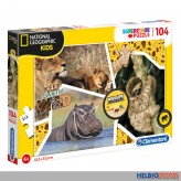 Puzzle "National Geographic Kids - Wildlife" 104 Teile