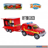 Feuerwehrauto mit Anhänger "2-Play" mit Rückzug