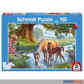 Kinder-Puzzle "Pferde am Bach" 150 Teile