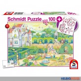 Kinder-Puzzle "Märchenprinzessinnen" inkl. Sticker - 100 T.