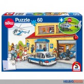 Kinder-Puzzle "Polizeihubschrauber" & Siku-Modell - 60 Teile