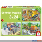 Kinder-Puzzle 3er-Set "Stadtreinigung" 3 x 24 Teile