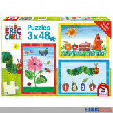 Kinder-Puzzle 3er-Set "Die kl. Raupe Nimmersatt" 3 x 48 T.