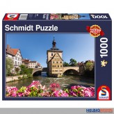 Puzzle "Fluss Regnitz & altes Rathaus Bamberg" - 1000 Teile
