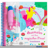 Zauber-Malbuch "Ausmalen mit dem magischen Pinsel" Einhörner