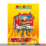Malbuch "Feuerwehr" inkl. 2 Fahrzeuge