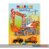 Malbuch "Baustelle" inkl. 2 Fahrzeugen