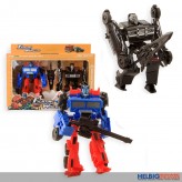 2er Transformer-Roboter-Set "Fighting Wargod" 13 cm sort.