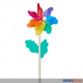 Windrad / Windmühle "Flower bunt" inkl. Holzstab - 30 cm