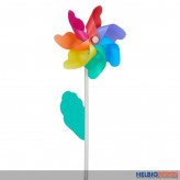 Windrad / Windmühle "Flower bunt" inkl. Holzstab - 37 cm