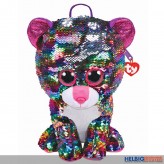 Ty Fashion - Pailletten-Rucksack 33 cm - Leopard "Dotty"