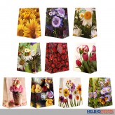Geschenktüte "Blumen-Motive" medium - sortiert