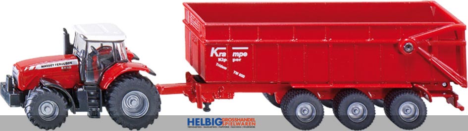 Siku 1563 Massey Ferguson Traktor Mit Salzstreuer - Spielzeug Für Kinder Ab 3 Jahren