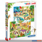 Kinder Supercolor-Puzzle "Zoo" 2 x 60 Teile